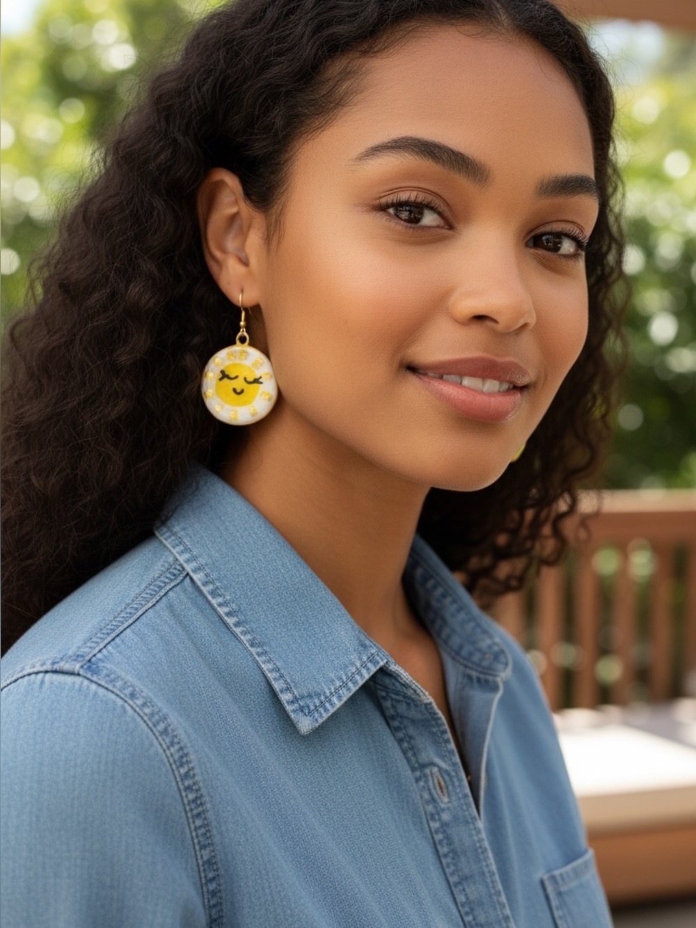 Hand-Painted Sun Earrings — Yellow & White
Cold Pressed porcelain Clay